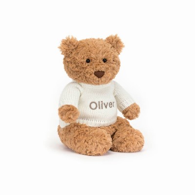 Jellycat Bartholomew Oso with Cream Jumper | UHSC-37812